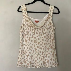 Short sleeve blouse tan color